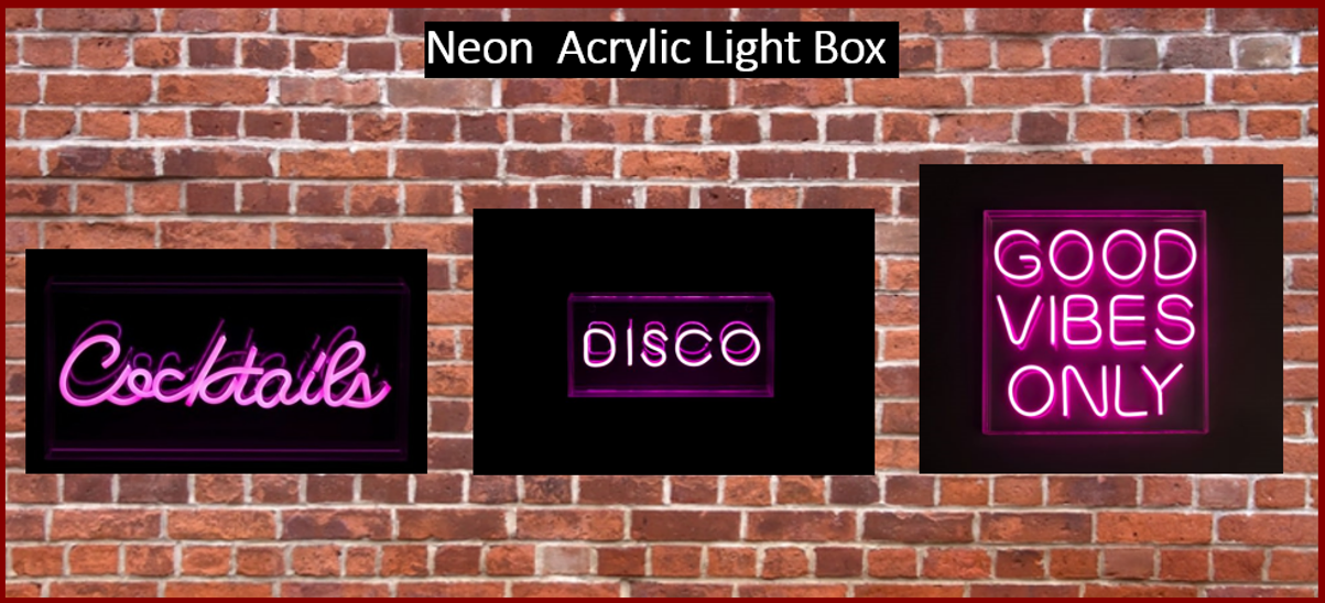Neon Acrylic Light Box - New